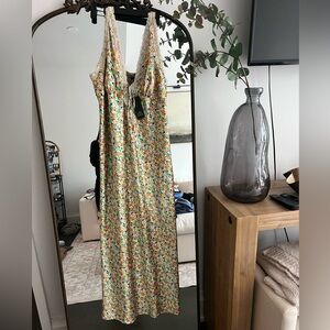 Wild Fable Maxi Dress with Lace, size large. NWT